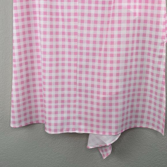 Sokie Collective Ruffle Midi Skirt Pink Gingham Size Small NWT - Picture 9 of 14